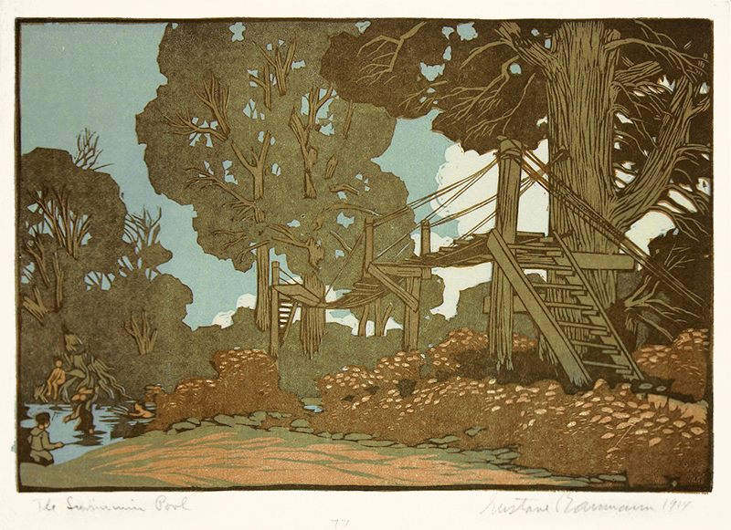 The Swimmin Pool by Gustave Baumann