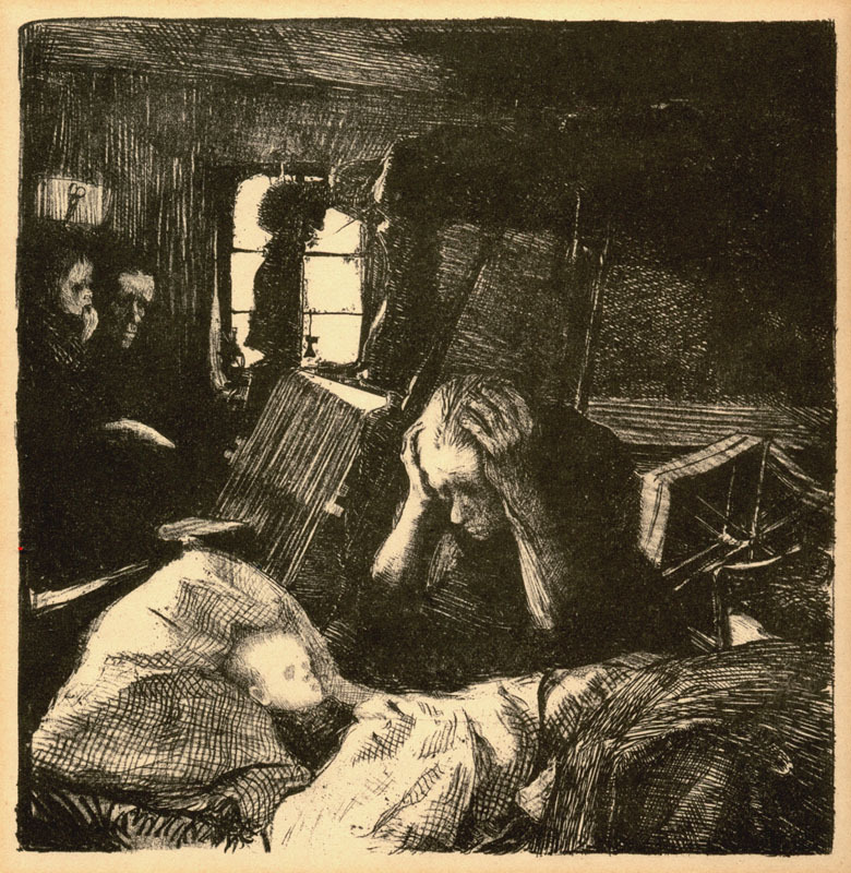 Not (Need) - Sheet 1 from the cycle, A Weavers Revolt by Kathe Kollwitz