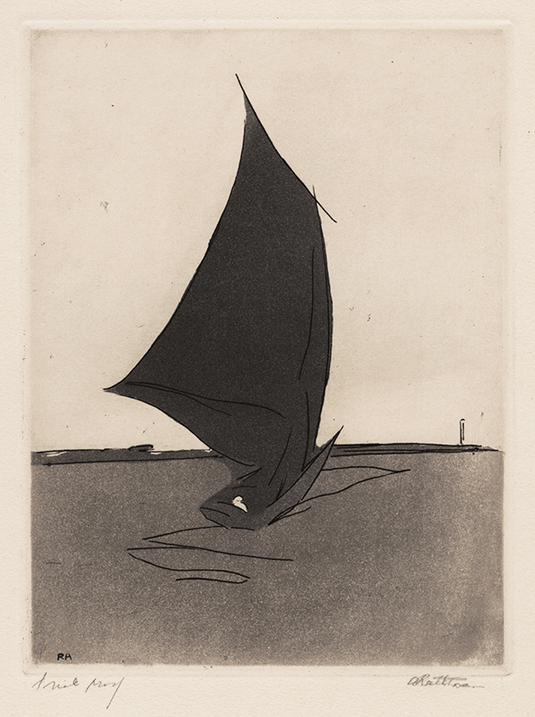 Sailboat, Harbor Benodet by Augusta Payne Rathbone
