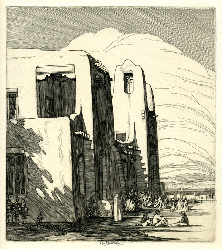 In Santa Fe (Architectural Study) by Roi George Partridge