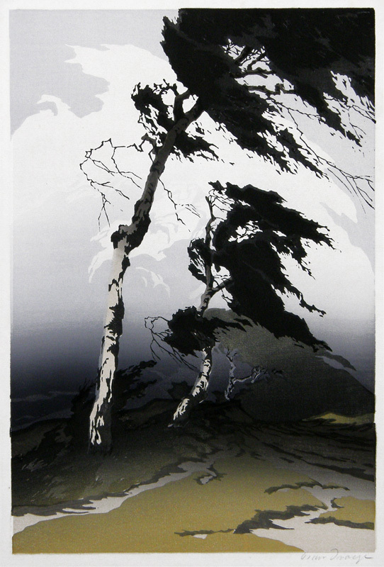 Birches in a Storm by Paul Oscar Droege