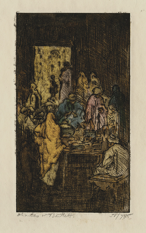 Interior of a Shop, India by Charles W. Bartlett