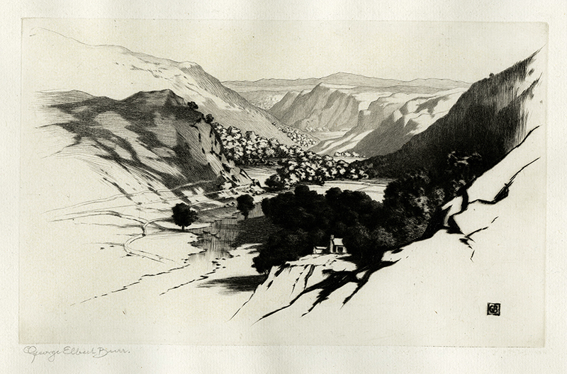 Valley of the Lledr, North Wales (no. 1) by George Elbert Burr