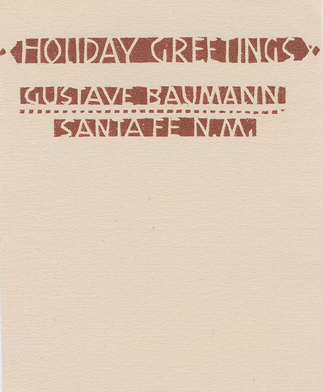 Greeting Card: Tres Semanas by Gustave Baumann