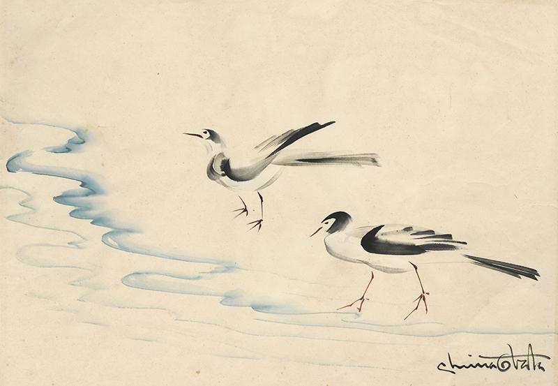 (Shore Birds) by Chiura Obata