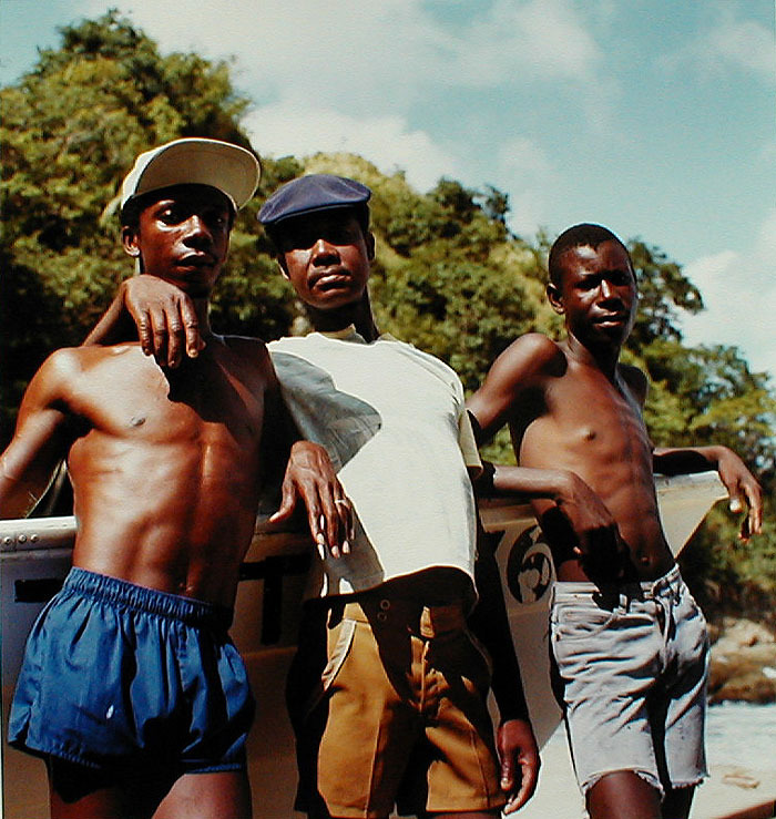 Three Young Men from Tobago, West Indies by Carol Fisher