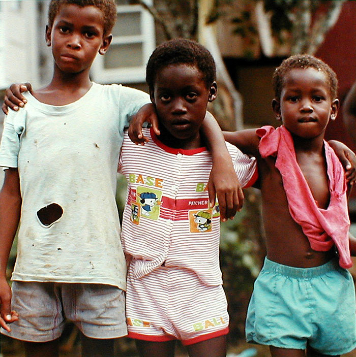 Three Boys from Tobago, West Indies by Carol Fisher