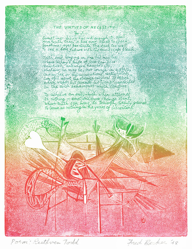 Poem Ruthven Todd by Fred G. Becker Annex Galleries Fine Prints