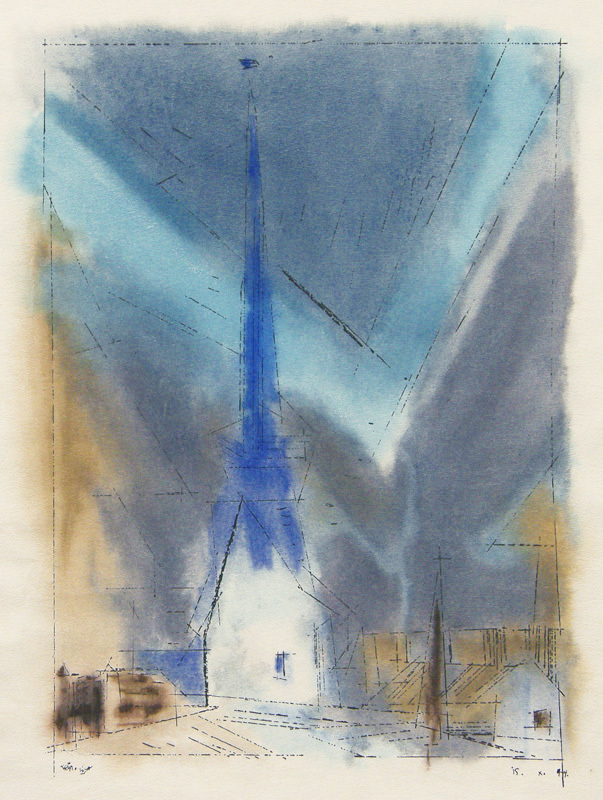 The Gothic Spire (after Feininger) by Lyonel Feininger