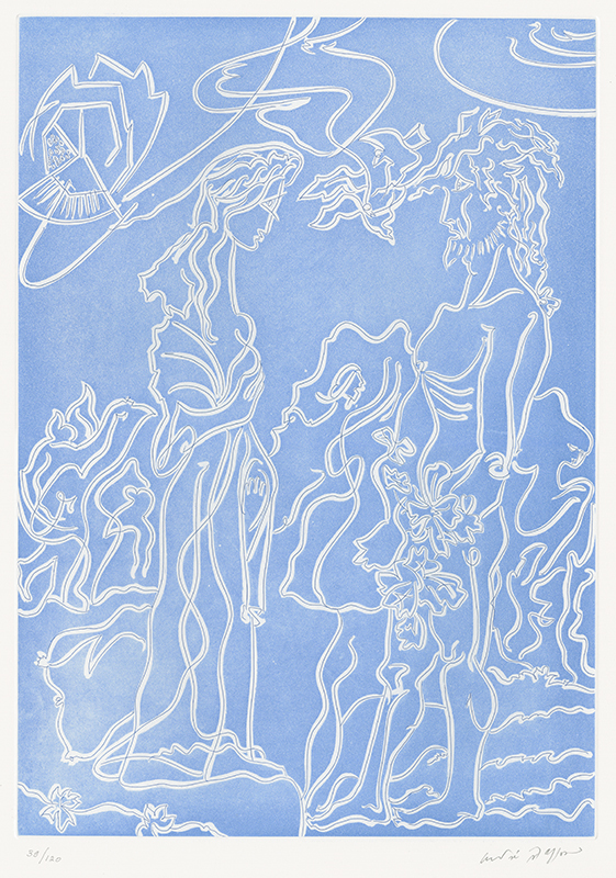 Ulysee avec Nausicaa - Pl. III from the LOdysse portfolio by Andre Masson