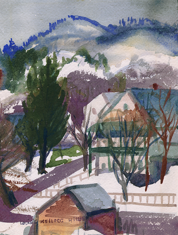 Downeyville (sic) in Snow by Louise Kellogg Hilbert