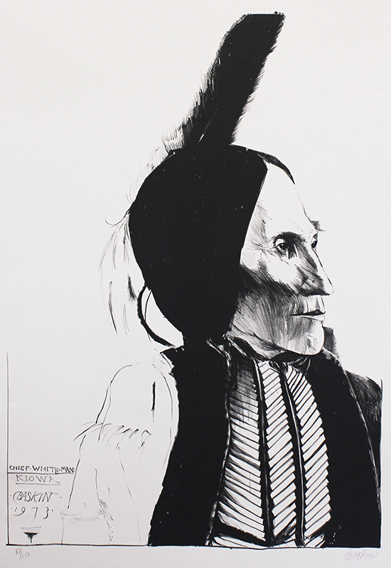 Chief White Man Kiowa by Leonard Baskin