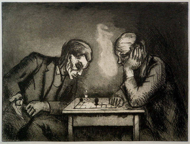 Chess Players by Joseph Leboit
