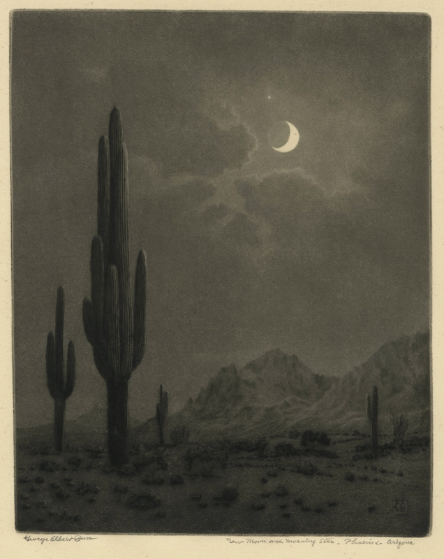 New Moon and Morning Start, Phoenix, Arizona by George Elbert Burr