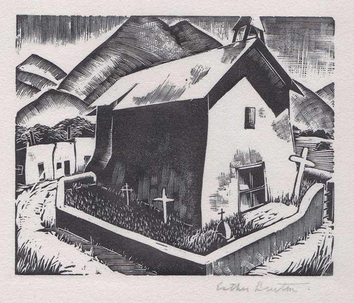 Church at Arroyo Seco (New Mexico) by Esther Bruton