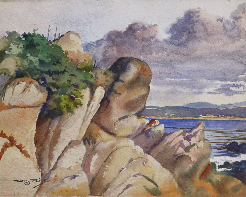 Rocks Monterey Bay by William Seltzer Rice