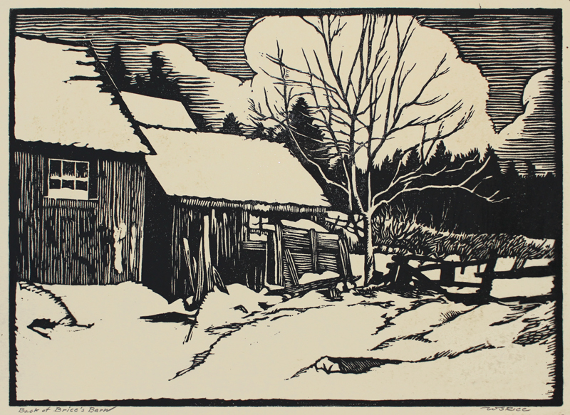 Back of Brices Barn by William Seltzer Rice