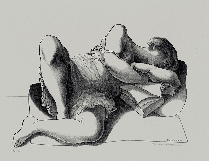 Girl Reading by Lorser Feitelson