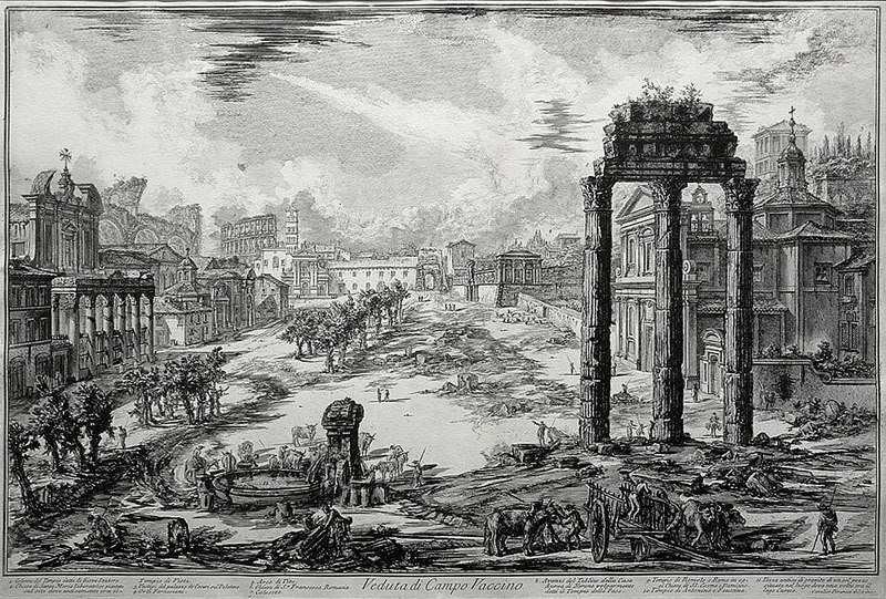 Veduta di Campo Vaccino (Plate 82 of Views of Rome) by Giovanni Battista Piranesi