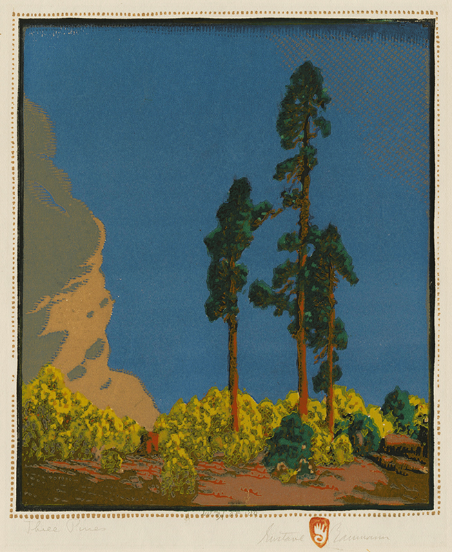 Three Pines by Gustave Baumann