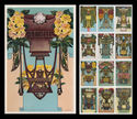 Art Nouveau Zodiac birthstone postcards (uncut sheet) by Johnston-Ayers Company