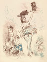 (Dancer with dogs and birds) from Le Cirque 14 Lithographies de Vertes by Marcel Vertes