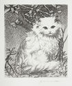 Untitled (cat among branches) by J Naito