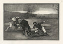 Otro modo de cazar á pie (Another Way of Hunting on Foot), Plate 2 from the Tauromaquia. by Francisco Goya