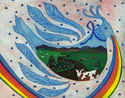 A Rainbow and a Cuckoo - from the Voices and Visions Fort Mason Printmakers portfolio by Joyce Dana Weil