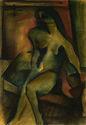 (Seated nude in interior) by Joseph Marsh Sheridan