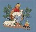 (Navajo shepherd) (after the gouache) by Harrison Begay