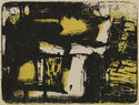 Untitled (yellow and black abstraction) by Unidentified