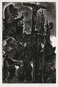 The Follies of the Monks (plate VI from: In Praise of Folly Portfolio of 10 woodcuts) by Fritz Eichenberg