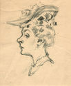 Untitled (woman in flowered hat) by Georges Villa