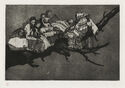 Andarse Por Las Ramas (To go amongst the branches), Disparate Ridiculo; plate 3 from Los Proverbios by Francisco Goya