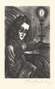 Ligelia, illustration for Tales of Edgar Allan Poe by Fritz Eichenberg
