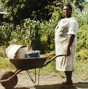 Woman with Wheelbarrow from Tobago, West Indies by Carol Fisher