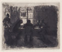 Ver Männer in der Kneipe (Four men in the tavern) by Kathe Kollwitz