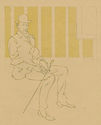 (Seated man in bowler hat) - from a portfolio of 10 lithographs by Emil Preetorius