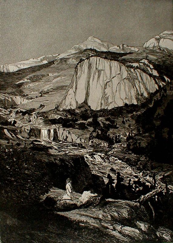 Moonlit Night; plate 4  from Intermezzi, Opus IV by Max Klinger