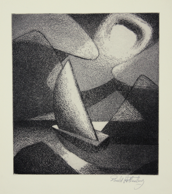 (Sail Boat in Storm) by Donald Rothenberg
