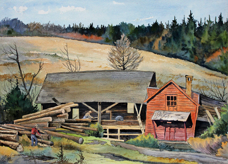 Sawmill - Barnard, Vermont by William Joseph Schaldach