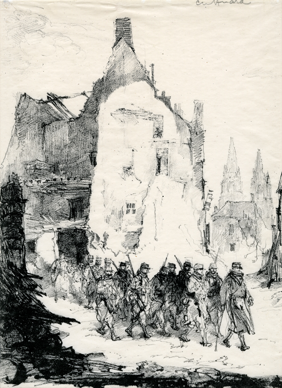(Marching soldiers, WWI) by Charles Huard