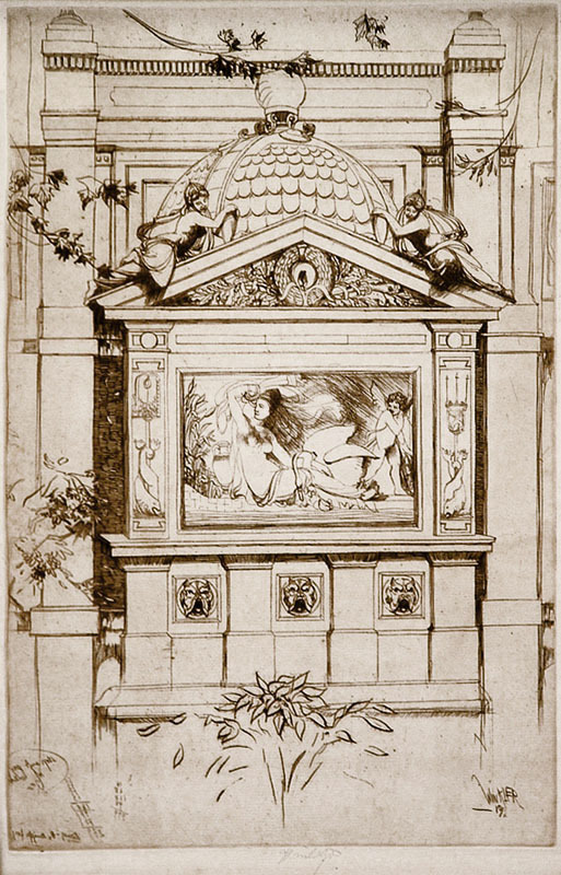 Souvenir de la Fontaine Medici, Paris by John William Winkler