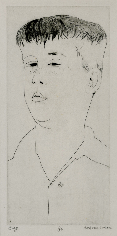 Boy (Portrait of Chip Goldeen) by Beth Van Hoesen