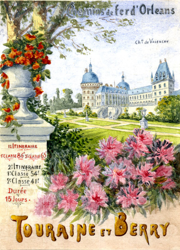 Chemin de Fer dOrleans, Touraine et Berry - after Hugo dAlesi by Christophe Adrien (Count) Regley de Koenigsegg
