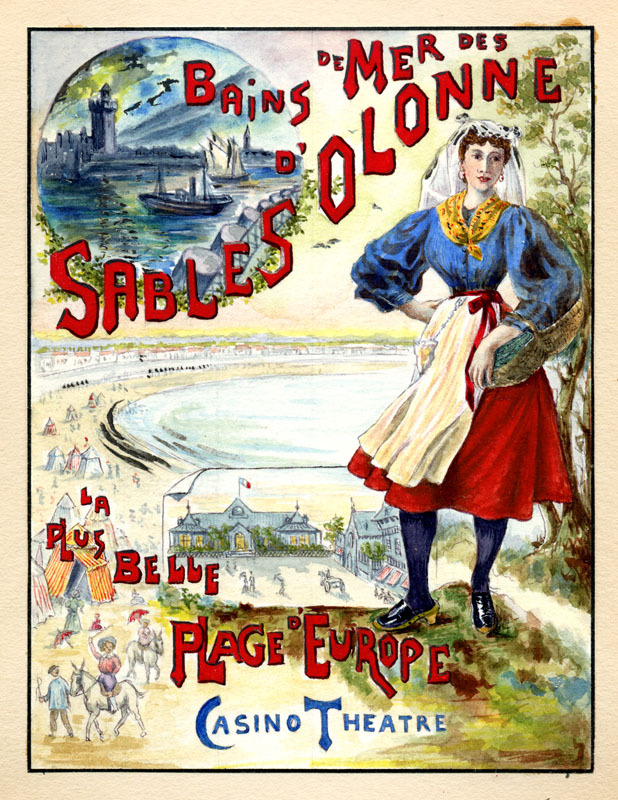 Les Sables dOlonne Casino Theatre (after Henri Lanos) by Christophe Adrien (Count) Regley de Koenigsegg