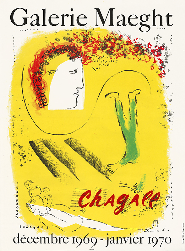 Galerie Maeght - Chagall (Le Fond Jaune) by Marc Chagall
