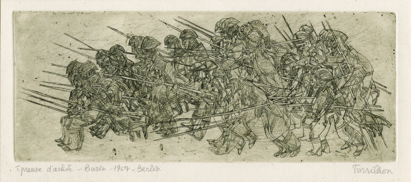 Untitled (Assyrian warriors) - from Judith et Holopherne portfolio by Tony Torrilhon