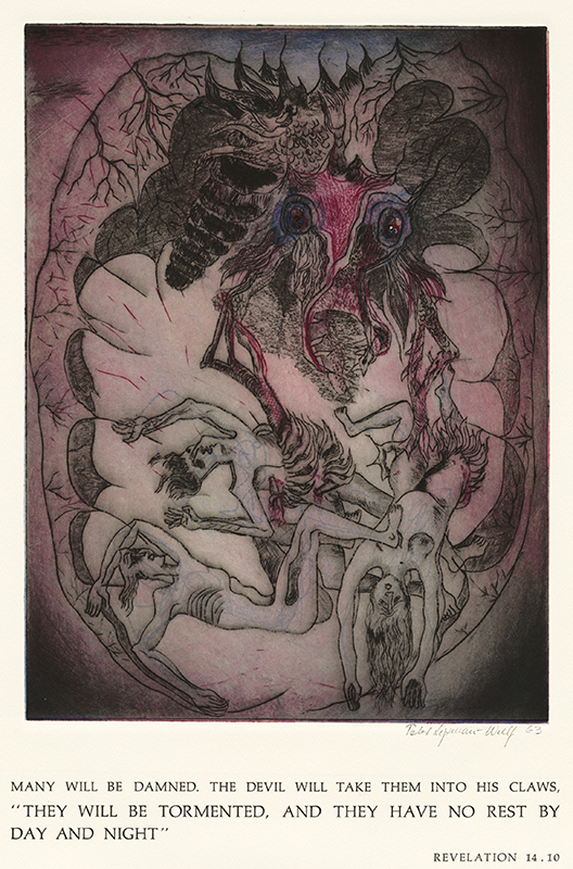 Plate XV: Revelation 14.10 - Many will be Damned by Peter Lipman-Wulf